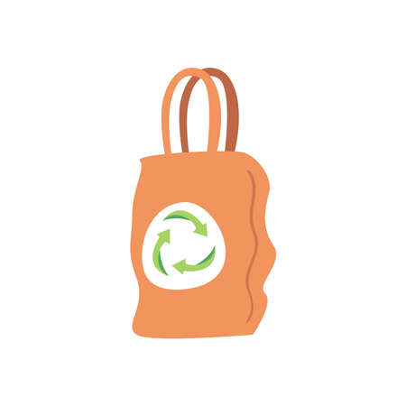 Recycle shopping bag design, Ecology eco save and green theme Vector illustrationのイラスト素材