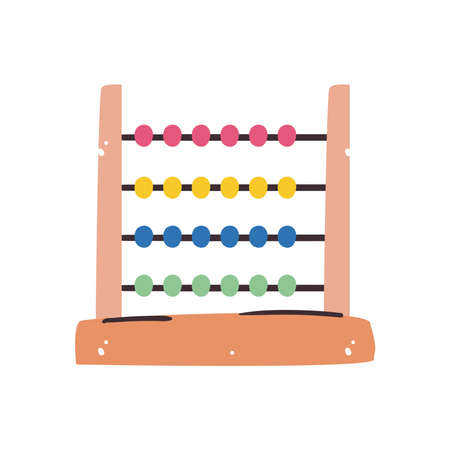 Abacus tool design, Game school mathematics finance and education theme Vector illustrationのイラスト素材