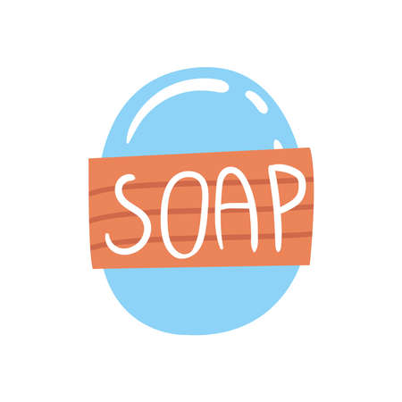 Soap bar design, Hygiene wash clean and bathroom theme Vector illustrationのイラスト素材