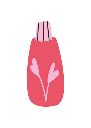 Make up and cosmetic red perfum design, fashion style and skin theme Vector illustrationのイラスト素材