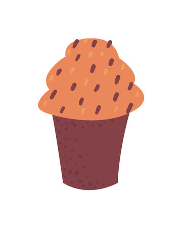 Cupcake design, Muffin dessert sweet and food theme Vector illustrationのイラスト素材