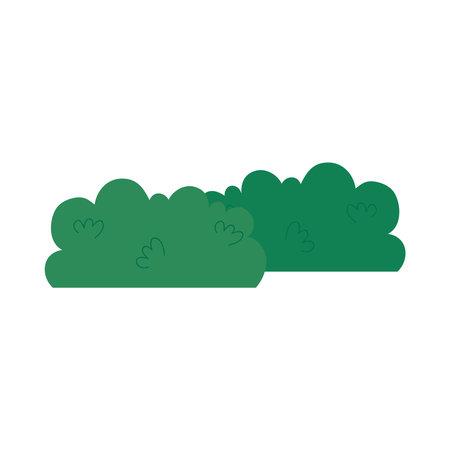green bushes icon over white background, colorful design, vector illustrationのイラスト素材