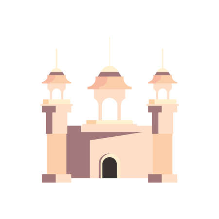 Mosque isolated design, Islamic ramadan muslim religion and culture theme Vector illustrationのイラスト素材