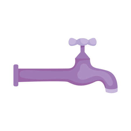 icon of water faucet over white background, colorful design, vector illustrationのイラスト素材