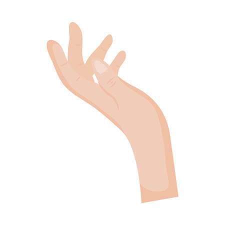 female hand icon over white background, colorful design, vector illustrationのイラスト素材