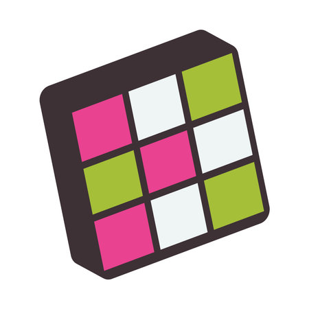 colorful 90s disco dance floor over white background, vector illustrationのイラスト素材