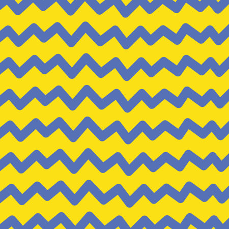 yellow background with zig zag lines design, colorful design, vector illustrationのイラスト素材