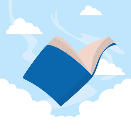 book at sky design, Education literature and read theme Vector illustrationのイラスト素材