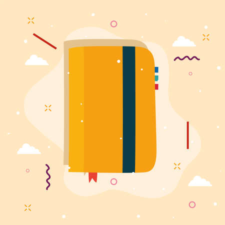 book with clouds design, Education literature and read theme Vector illustrationのイラスト素材