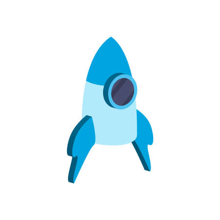 isometric space rocket of universe cosmos and futuristic theme Vector illustrationのイラスト素材
