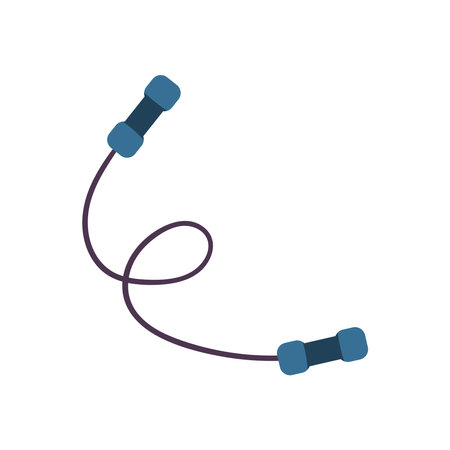 Fitness jump rope on white background design, Gym sport and bodybuilding theme Vector illustrationのイラスト素材