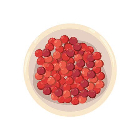 cherries fruits bowl, healthy foodのイラスト素材