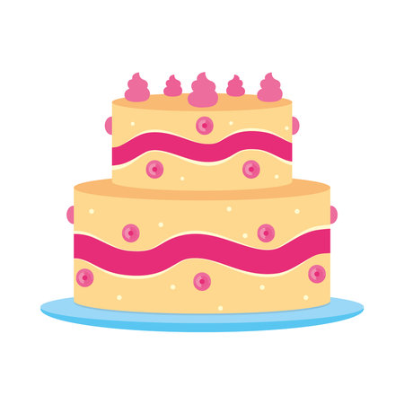 pink and orange birthday cake