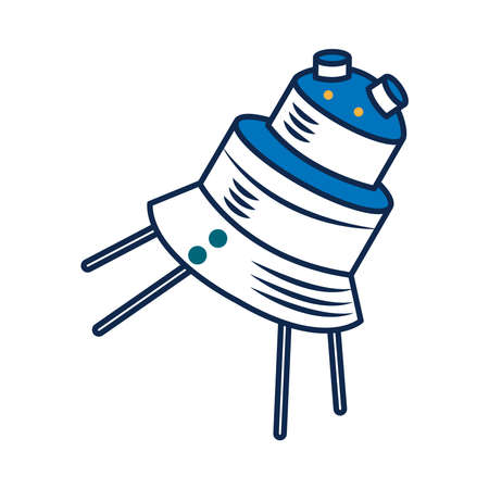 spacecraft icon on white backgroundのイラスト素材