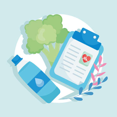 Healthy lifestyle and medical historyのイラスト素材