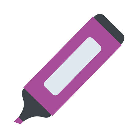 purple highlighter drawing tool iconのイラスト素材
