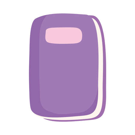 purple book on white backgroundのイラスト素材