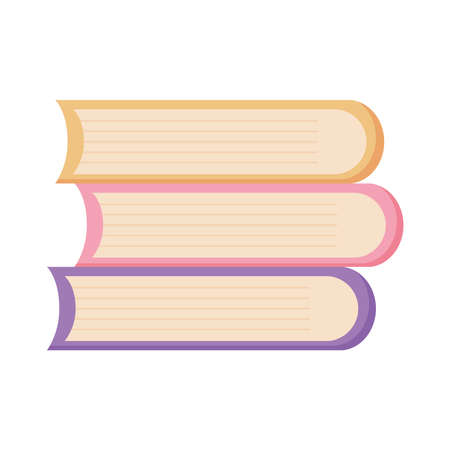 stack of books white backgroundのイラスト素材