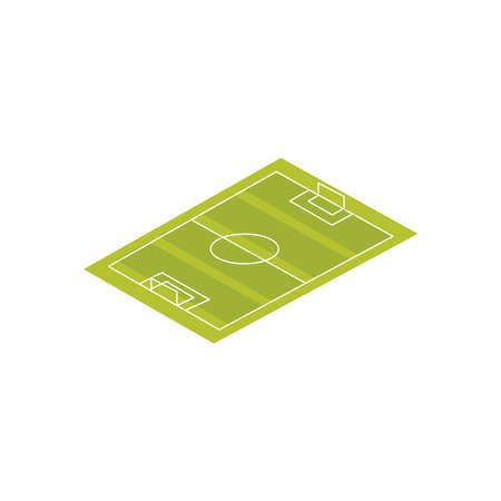 Isometric soccer and football stadiumのイラスト素材