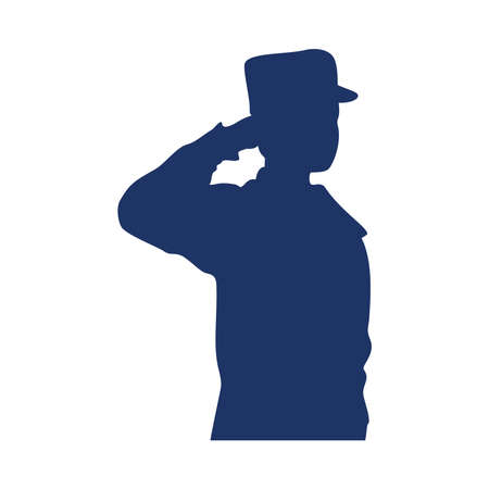 army soldier silhouette on backgroundのイラスト素材