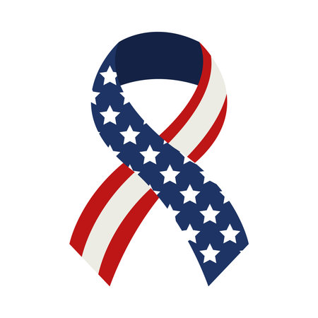 ribbon with usa flag designのイラスト素材