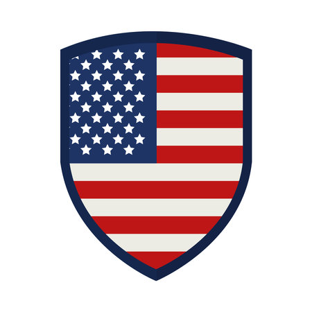 shield with usa flag designのイラスト素材
