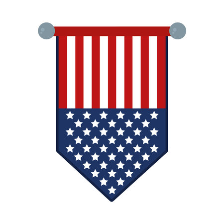 banner flag with usa designのイラスト素材