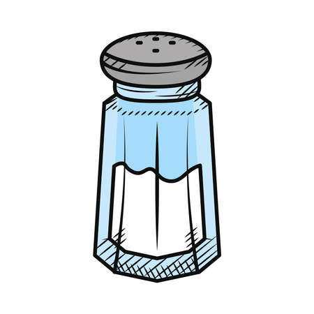 salt shaker on white backgroundのイラスト素材