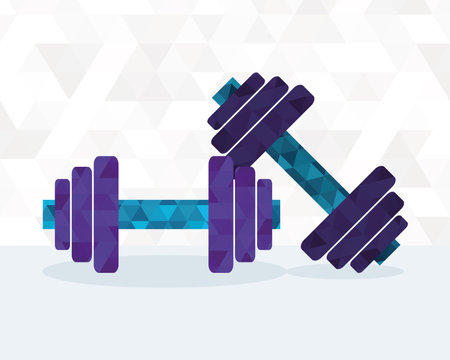 gym dumbbells on white backgroundのイラスト素材
