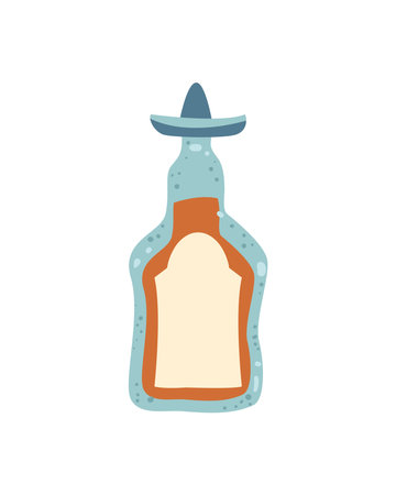 mexican tequila iconのイラスト素材
