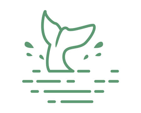 Whale fin iconのイラスト素材