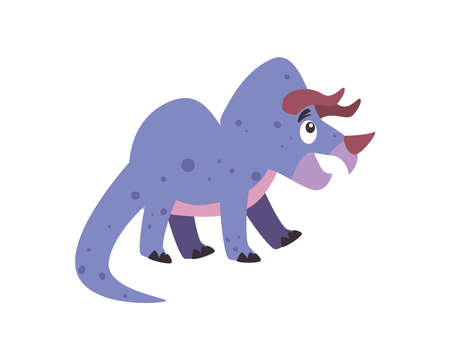 triceratops dinosaur cartoonのイラスト素材