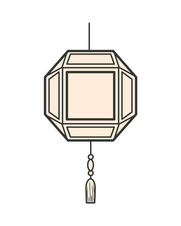 chinese ornament lampのイラスト素材