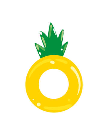 Isolated pineapple floatのイラスト素材