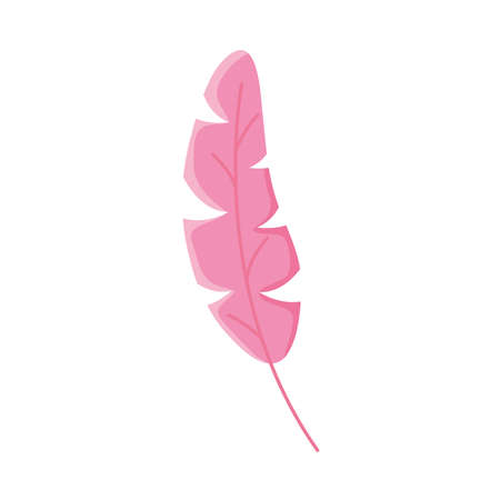 pink tropical leafのイラスト素材