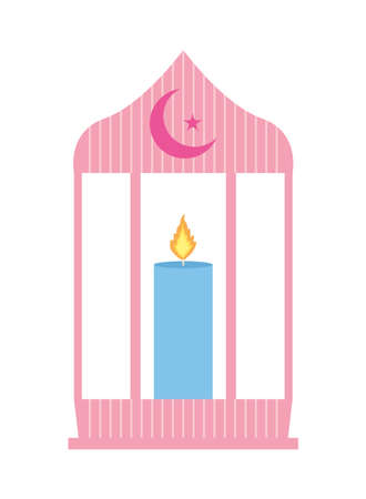 yellow arabic lanternのイラスト素材