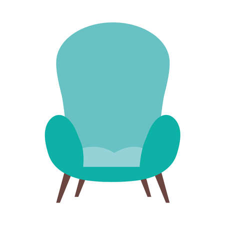 turquoise armchair designのイラスト素材
