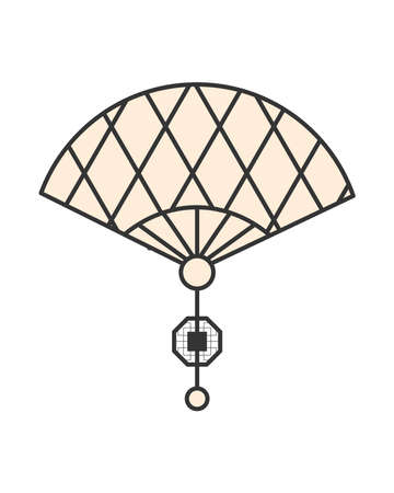 chinese ornament fanのイラスト素材