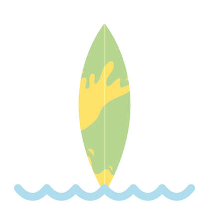 surfboard and waterのイラスト素材