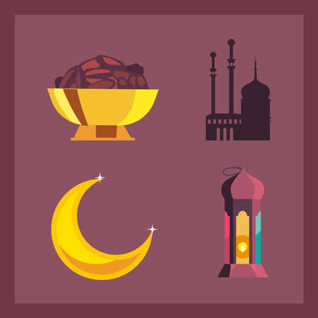 Eid mubarak symbolsのイラスト素材