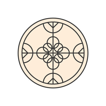 chinese circular ornamentのイラスト素材