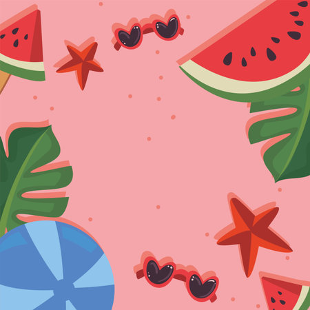 Summer icon set