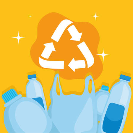 Recycle plastic wasteのイラスト素材