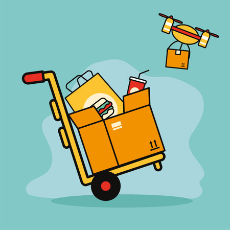 box and cartのイラスト素材