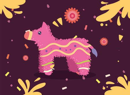 mexican pinata iconのイラスト素材
