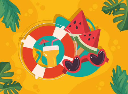 float ice creamsのイラスト素材