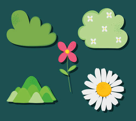 nature icons collectionのイラスト素材