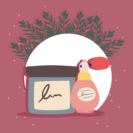 cream and perfumeのイラスト素材