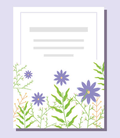 floral invitation cardのイラスト素材