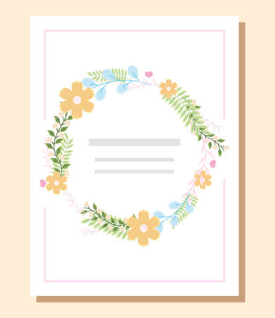 decorative floral invitationのイラスト素材